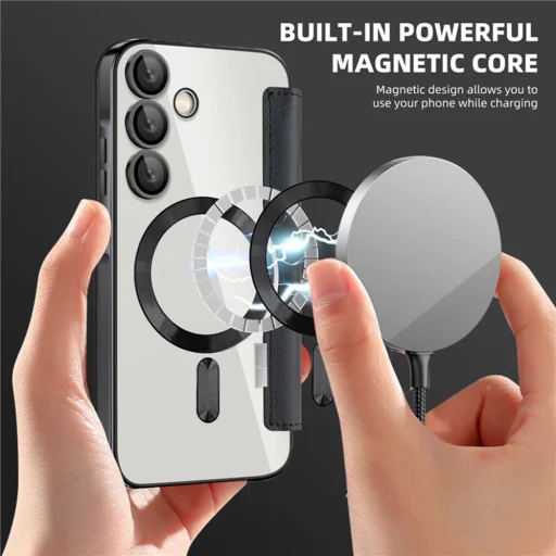  Techsuit - SmartMag Könyv Tok - Samsung Galaxy A55 5G - Fekete tok - 6