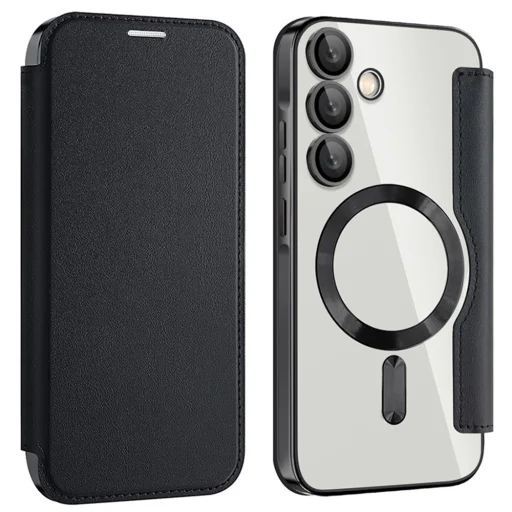  Techsuit - SmartMag Könyv Tok - Samsung Galaxy A55 5G - Fekete tok - 1