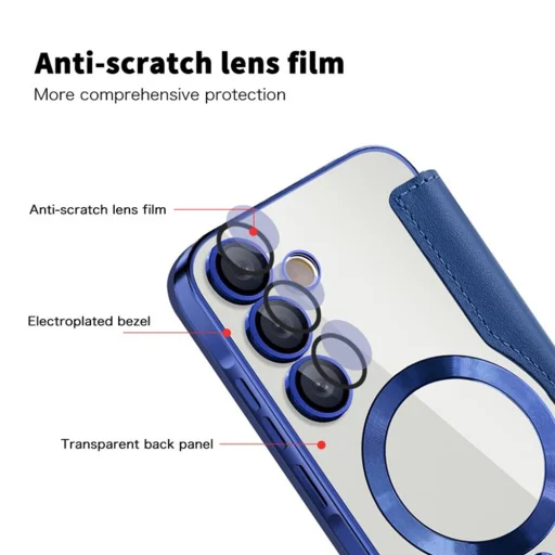  Techsuit - SmartMag Könyv Tok - Samsung Galaxy A55 5G - Kék tok - 4