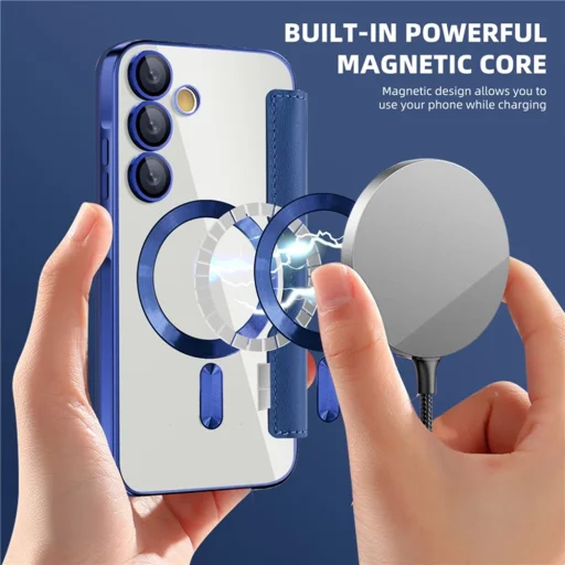  Techsuit - SmartMag Könyv Tok - Samsung Galaxy A55 5G - Kék tok - 6