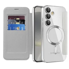  Techsuit - SmartMag Könyv Tok - Samsung Galaxy S24 - Szürke tok