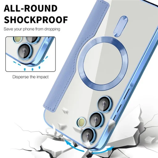  Techsuit - SmartMag Könyv Tok - Samsung Galaxy A55 5G - Világoskék tok - 4