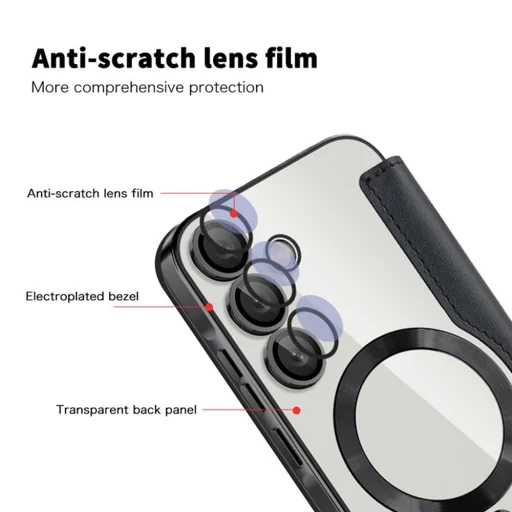  Techsuit - SmartMag Könyv Tok - Samsung Galaxy A35 5G - Fekete tok - 3