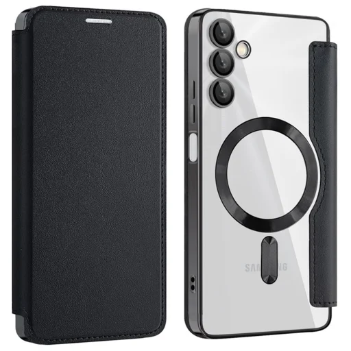  Techsuit - SmartMag könyvtok - Samsung Galaxy A05s - Fekete tok - 2