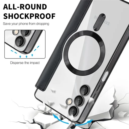  Techsuit - SmartMag könyvtok - Samsung Galaxy A05s - Fekete tok - 4