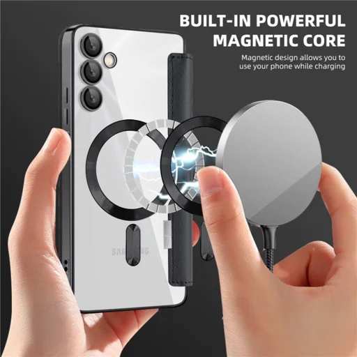  Techsuit - SmartMag könyvtok - Samsung Galaxy A05s - Fekete tok - 6