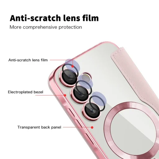  Techsuit - SmartMag Könyvtok - Samsung Galaxy A35 5G - Rózsaszín tok - 3