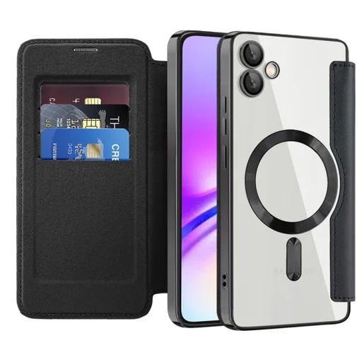  Techsuit - SmartMag Könyv Tok - Samsung Galaxy A05 - Fekete tok - 1