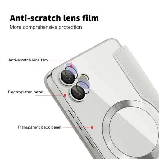  Techsuit - SmartMag Könyv Tok - Samsung Galaxy A05 - Szürke tok - 3