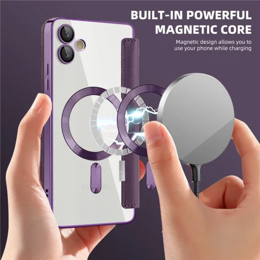  Techsuit - SmartMag könyvtok - Samsung Galaxy A05 - Lila tok - 6