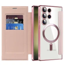  Techsuit - SmartMag Könyvtok - Samsung Galaxy S23 Ultra - Rózsaszín tok