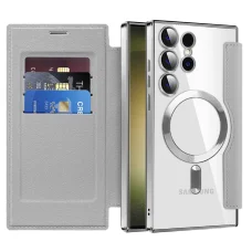  Techsuit - SmartMag Könyv Tok - Samsung Galaxy S23 Ultra - Szürke tok