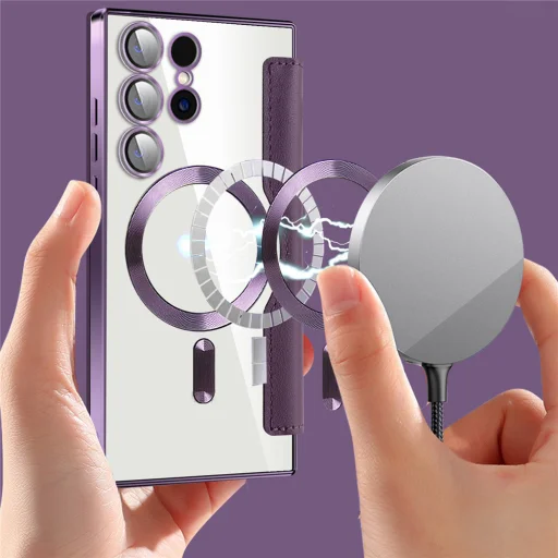  Techsuit - SmartMag könyv tok - Samsung Galaxy S23 Ultra - Lila - 6