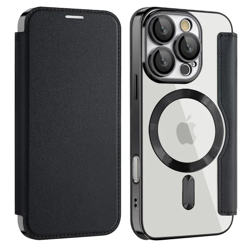  Techsuit - SmartMag könyv tok - iPhone 16 Pro - Fekete - 2