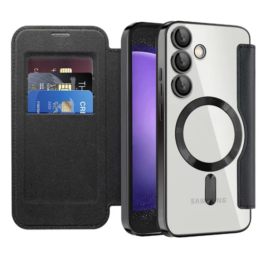  Techsuit - SmartMag Könyv Tok - Samsung Galaxy S23 FE - Fekete tok - 1