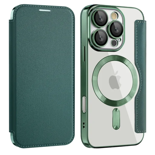  Techsuit - SmartMag könyvtok - iPhone 16 Pro Max - Zöld tok - 2