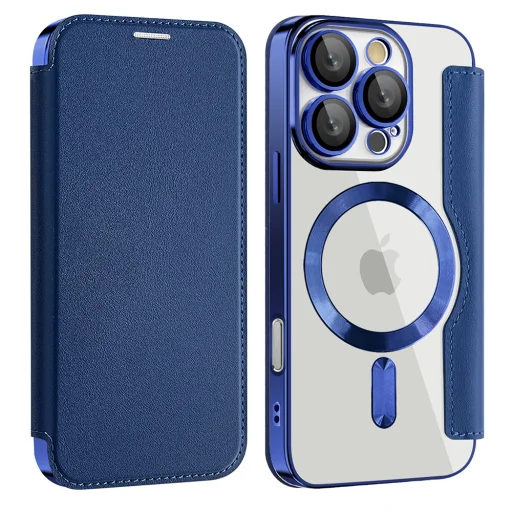  Techsuit - SmartMag Könyv Tok - iPhone 16 Pro Max - Kék tok - 2