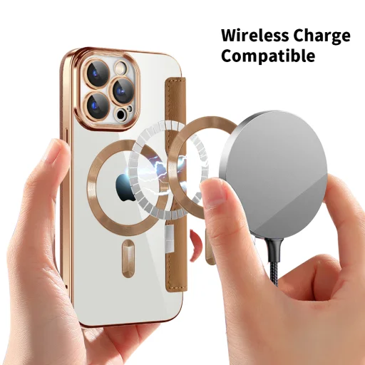  Techsuit - SmartMag Könyv Tok - iPhone 15 Pro Max - Barna tok - 6