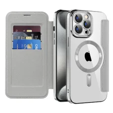  Techsuit - SmartMag Könyv Tok - iPhone 15 Pro Max - Szürke tok