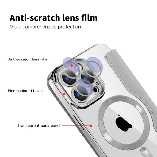  Techsuit - SmartMag Telefontok - iPhone 15 Pro - Szürke tok - 3