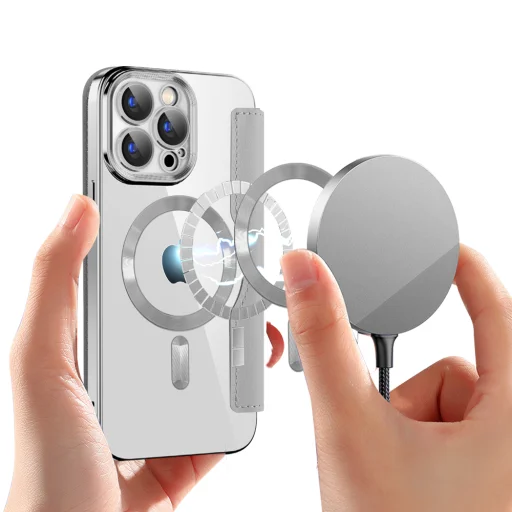  Techsuit - SmartMag Telefontok - iPhone 15 Pro - Szürke tok - 6