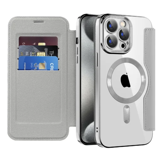  Techsuit - SmartMag Telefontok - iPhone 15 Pro - Szürke tok - 1