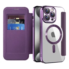  Techsuit - SmartMag könyvtok - iPhone 15 Pro - Lila tok