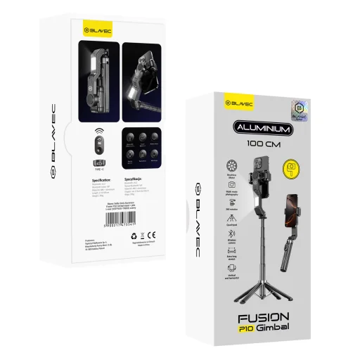 Blavec Selfie Bot Aluminium Fusion P-10 Gimbal állvány + távirányító 1 méter (SSFP10G-TRB10) fekete - 16