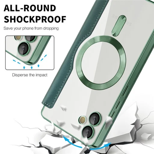  Techsuit - SmartMag könyvtok - Samsung Galaxy A05 - Zöld tok - 4