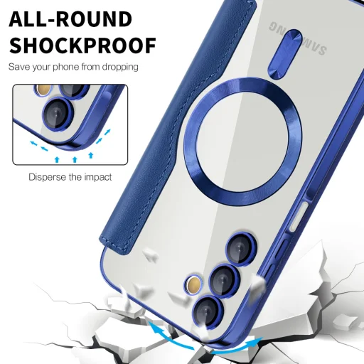  Techsuit - SmartMag Könyvtok - Samsung Galaxy A15 4G / A15 5G - Kék tok - 4