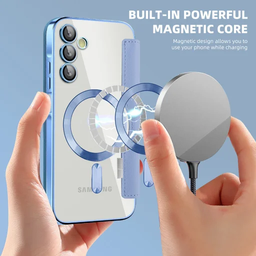  Techsuit - SmartMag könyvtok - Samsung Galaxy A15 4G / A15 5G - Világoskék tok - 6