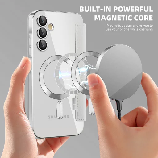  Techsuit - SmartMag könyvtok - Samsung Galaxy A15 4G / A15 5G - Szürke tok - 6