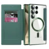  Techsuit - SmartMag könyvtok - Samsung Galaxy S24 Ultra - Zöld tok