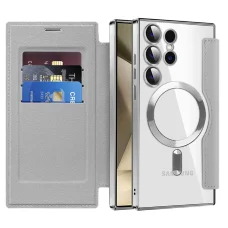  Techsuit - SmartMag könyvtok - Samsung Galaxy S24 Ultra - Szürke tok