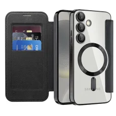  Techsuit - SmartMag Könyv Tok - Samsung Galaxy S24 Plus - Fekete tok