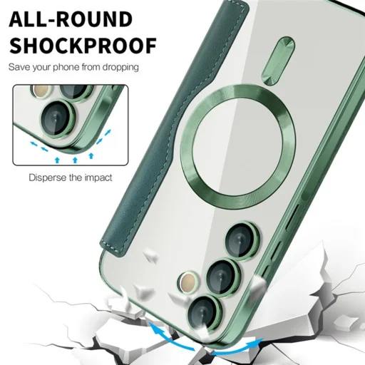  Techsuit - SmartMag könyvtok - Samsung Galaxy A35 5G - Zöld tok - 4