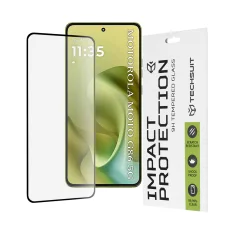 Techsuit - 111D Teljes Borítású / Teljes Ragasztású Üveg - Motorola Moto G86 - Fekete üvegfólia