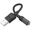 HOCO adapter AUX USB-ről 3,5 mm-es Jack csatlakozóra (női) Spirit LS37 fekete thumbnail