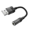 HOCO adapter AUX USB-ről 3,5 mm-es Jack csatlakozóra (női) Spirit LS37 fekete thumbnail