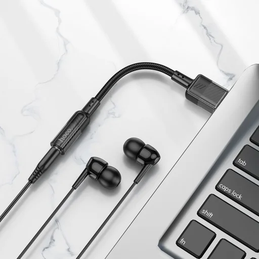 HOCO adapter AUX USB-ről 3,5 mm-es Jack csatlakozóra (női) Spirit LS37 fekete - 5