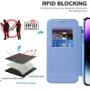  iPhone 14 Pro Max Világoskék Techsuit SmartMag könyv tok - 4