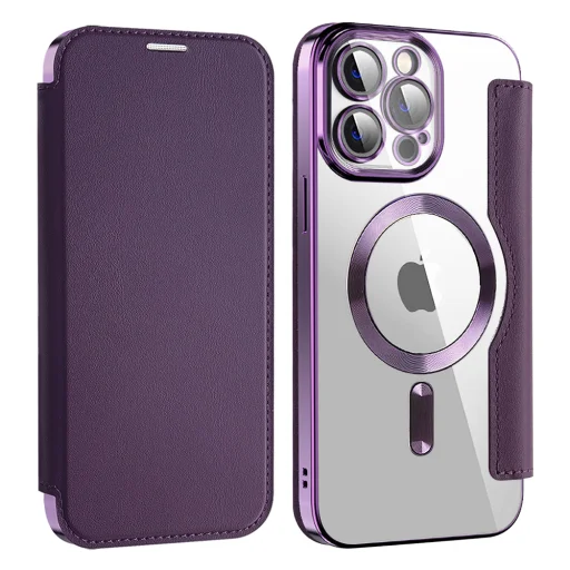  iPhone 14 Pro Max Lila Techsuit SmartMag könyvtok - 2