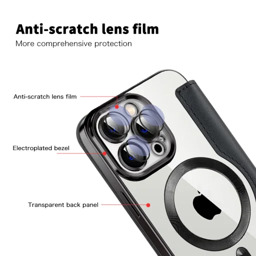  iPhone 13 Pro Fekete Techsuit - SmartMag könyvtok - 3