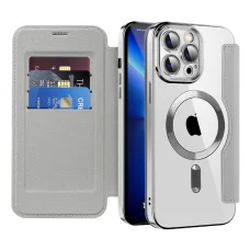  iPhone 13 Pro Szürke Techsuit SmartMag Könyv Tok