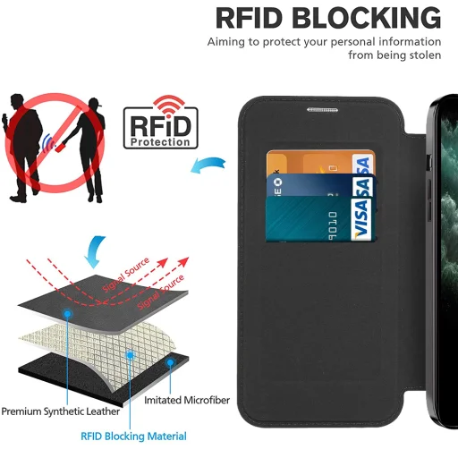  Techsuit - SmartMag Könyv Tok - iPhone 11 Pro Max - Fekete tok - 4