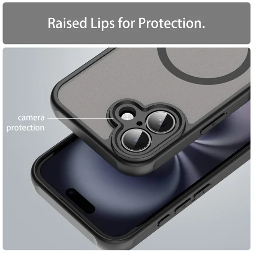 Techsuit - HaloFrost II MagSafe - iPhone 16 Plus - Fekete tok - 4