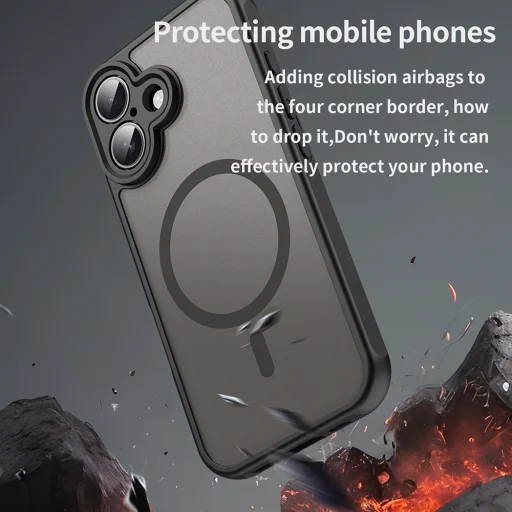 Techsuit - HaloFrost II MagSafe - iPhone 16 Plus - Fekete tok - 5