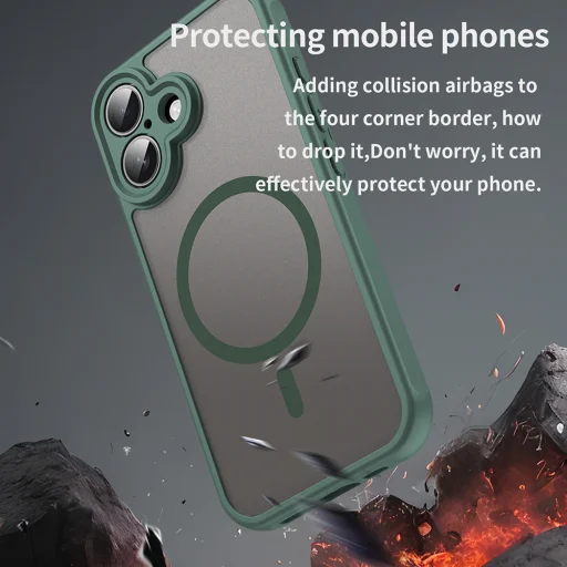  Techsuit - HaloFrost II MagSafe - iPhone 16 - Zöld tok - 4