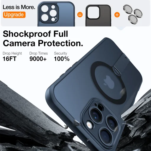  Torras - Pstand Spin - iPhone 16 Pro Max - Fekete tok - 5