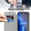  iPhone 13 Pro Max Szürke Techsuit SmartMag Könyv Tok thumbnail